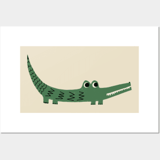 Cute Funny Alligator Posters and Art